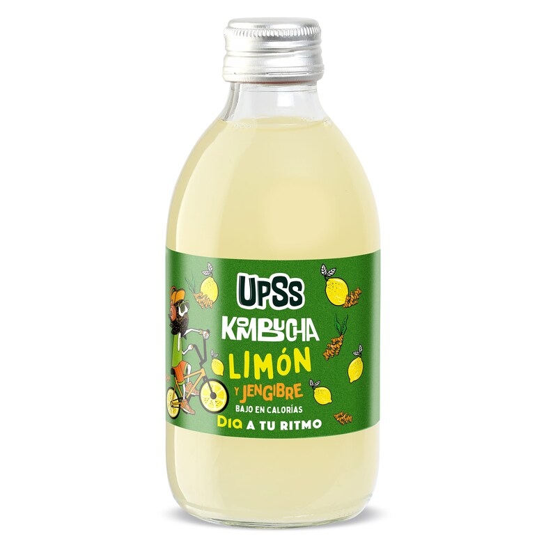 Dia Bebida De Kombucha Con Limón Y Jengibre Upss Dia Botella 250 Ml