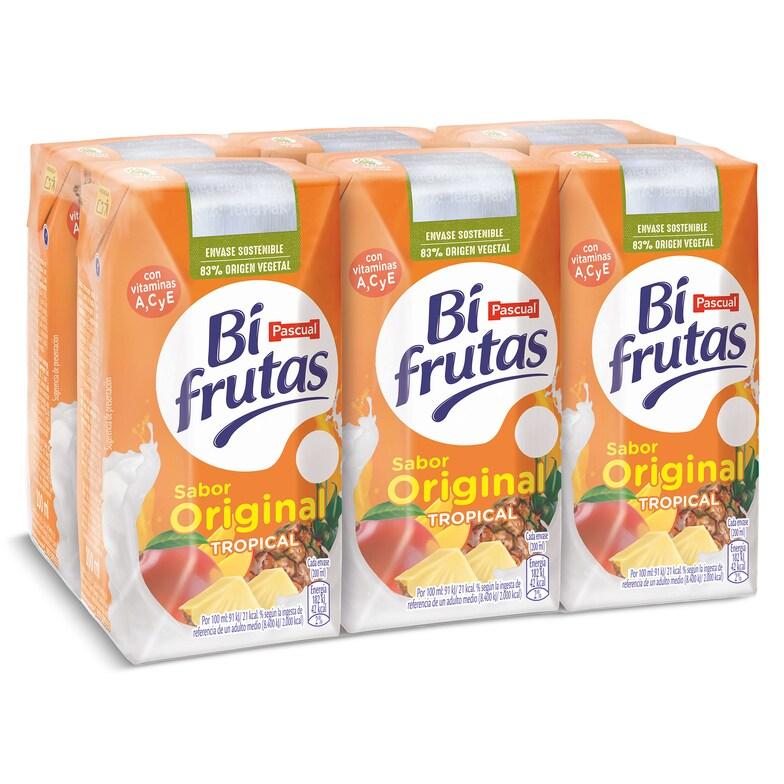 Dia Bebida De Zumo Con Leche Tropical Pascual Bifrutas Brik 6 X 20 Cl