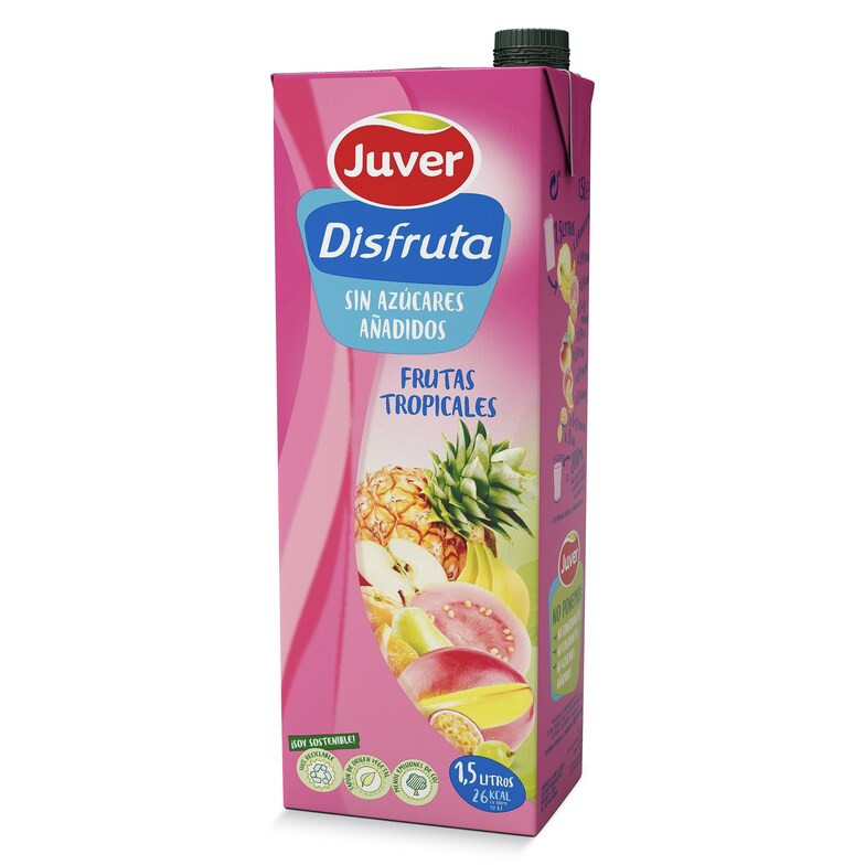 Dia Bebida De Zumo De Frutas Tropicales Sin Azúcares Añadidos Juver Brik 1.5 L