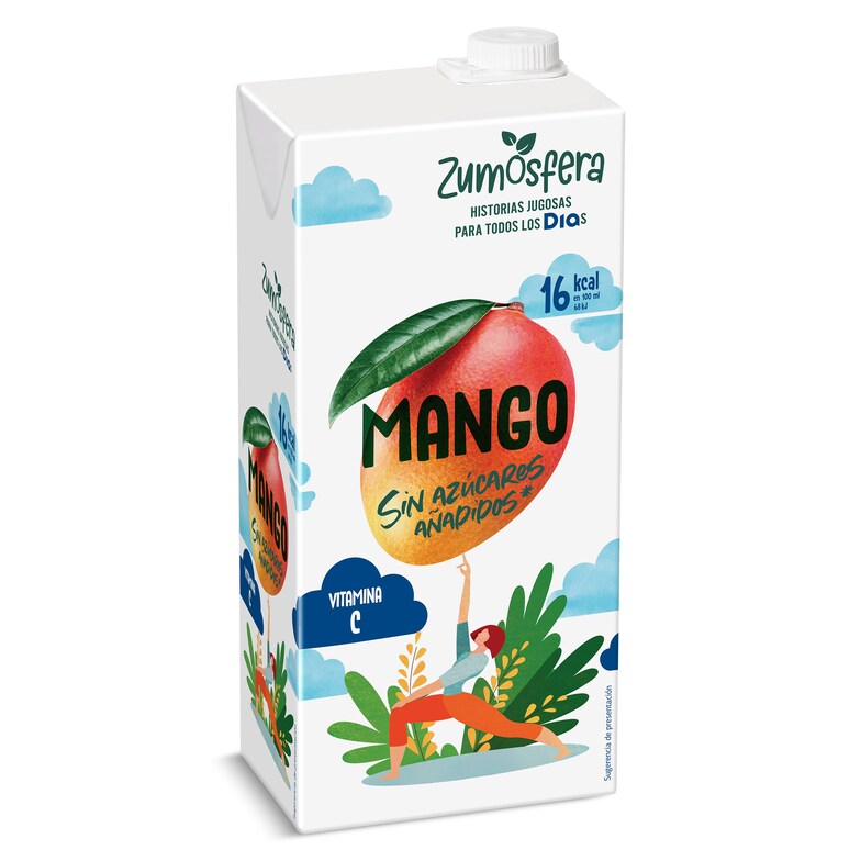 Dia Bebida de zumo de mango sin azúcares añadidos Zumosfera de Dia brik 1 l