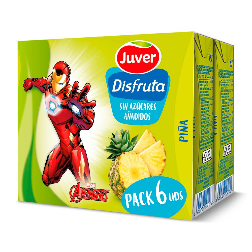 Dia Bebida de zumo piña sin azúcares añadidos Juver Disfruta brik 6 x 200 ml