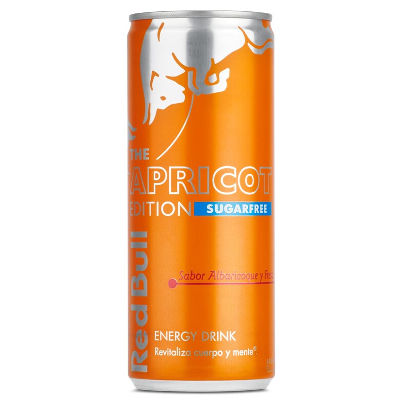 Dia Bebida energética sabor albaricoque sin azúcar Red bull lata 250 ml