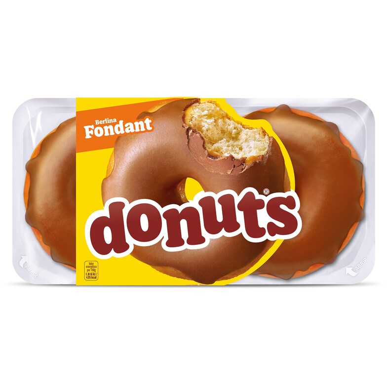 Dia Berlinas fondant Donuts bandeja 4 unidades 228 g