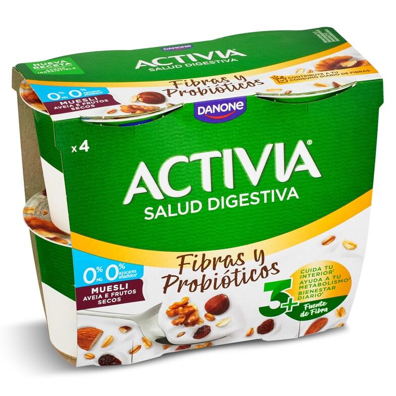 Dia Bífidus desnatado con muesli Activia pack 4 x 115 g