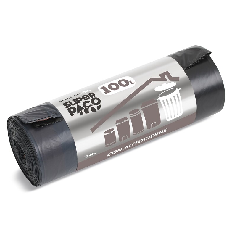 Dia Bolsa de basura con autocierre comunidad 100 lt Super Paco de Dia 10 unidades