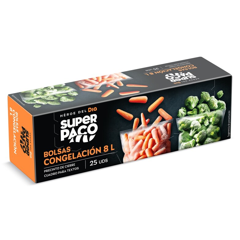 Dia Bolsas De Congelación 8 Litros Super Paco De Dia Caja 25 Unidades