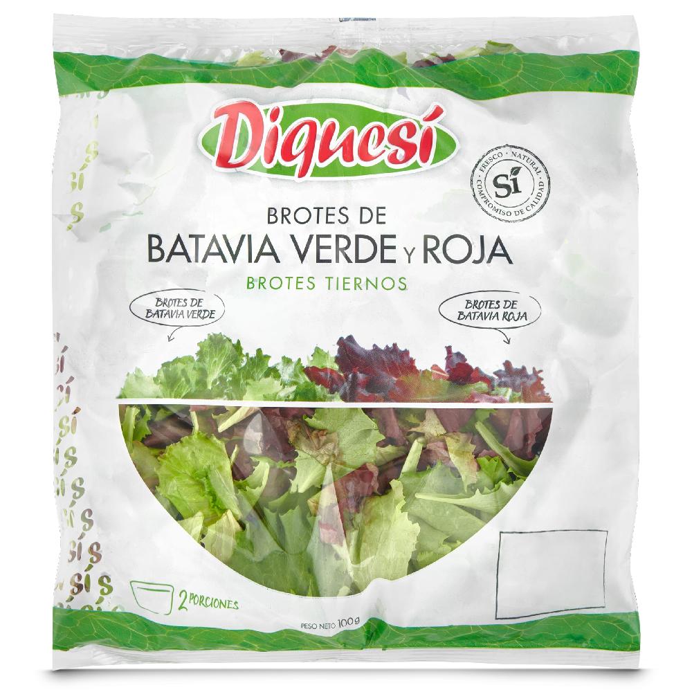 Dia Brotes De Batavia Verde Y Roja DiqueSí Bolsa 100 G