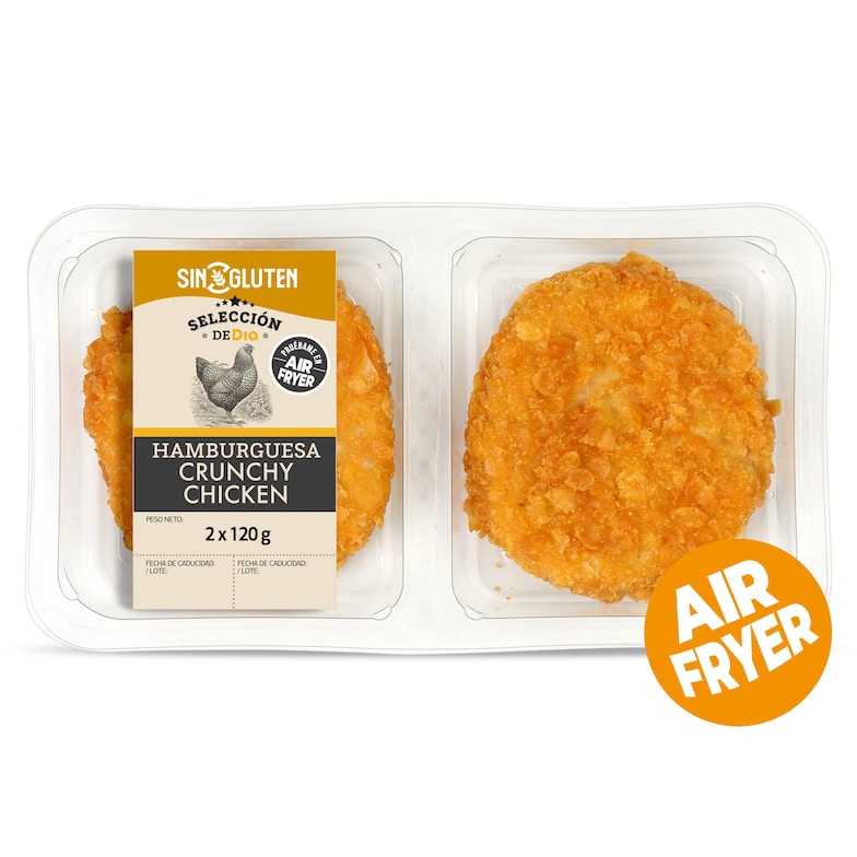 Dia Burger crunchy chicken 2 unidades Selección de Dia bandeja 240 g