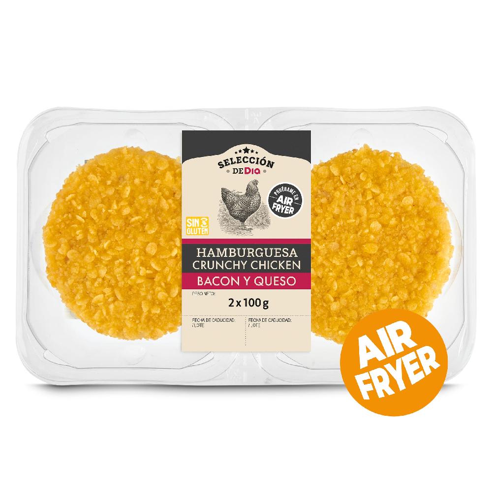 Dia Burger crunchy chicken bacón y queso Selección de Dia bandeja 200 g