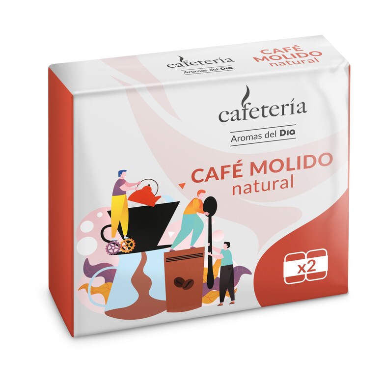 Dia Café molido natural Cafetería de Dia bolsa 2 x 250 g