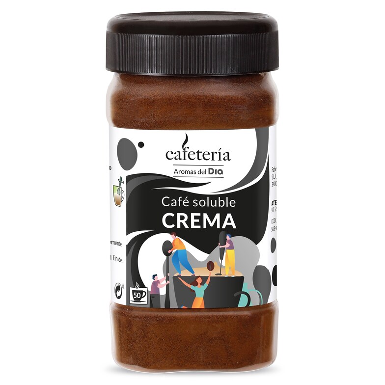 Dia Café soluble crema Cafetería de Dia frasco 100 g
