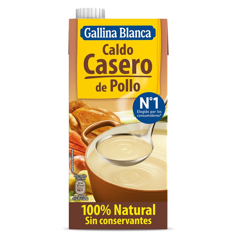 Dia Caldo casero de pollo 100% natural Gallina Blanca brik 1 l