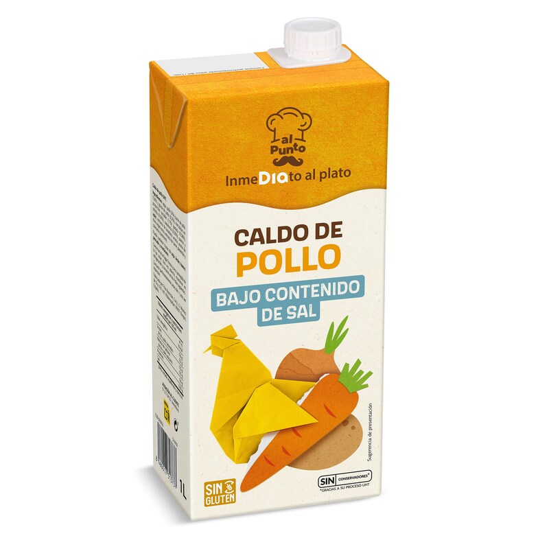 Dia Caldo de pollo bajo en sal Al Punto Dia brik 1 l