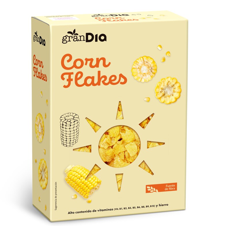Dia Cereales copos de maíz corn flakes Gran Dia caja 500 g