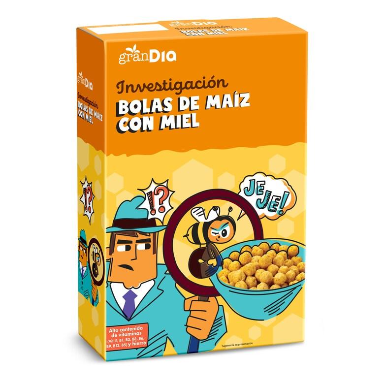 Dia Cereales de bolas de maíz con miel Gran Dia caja 500 g