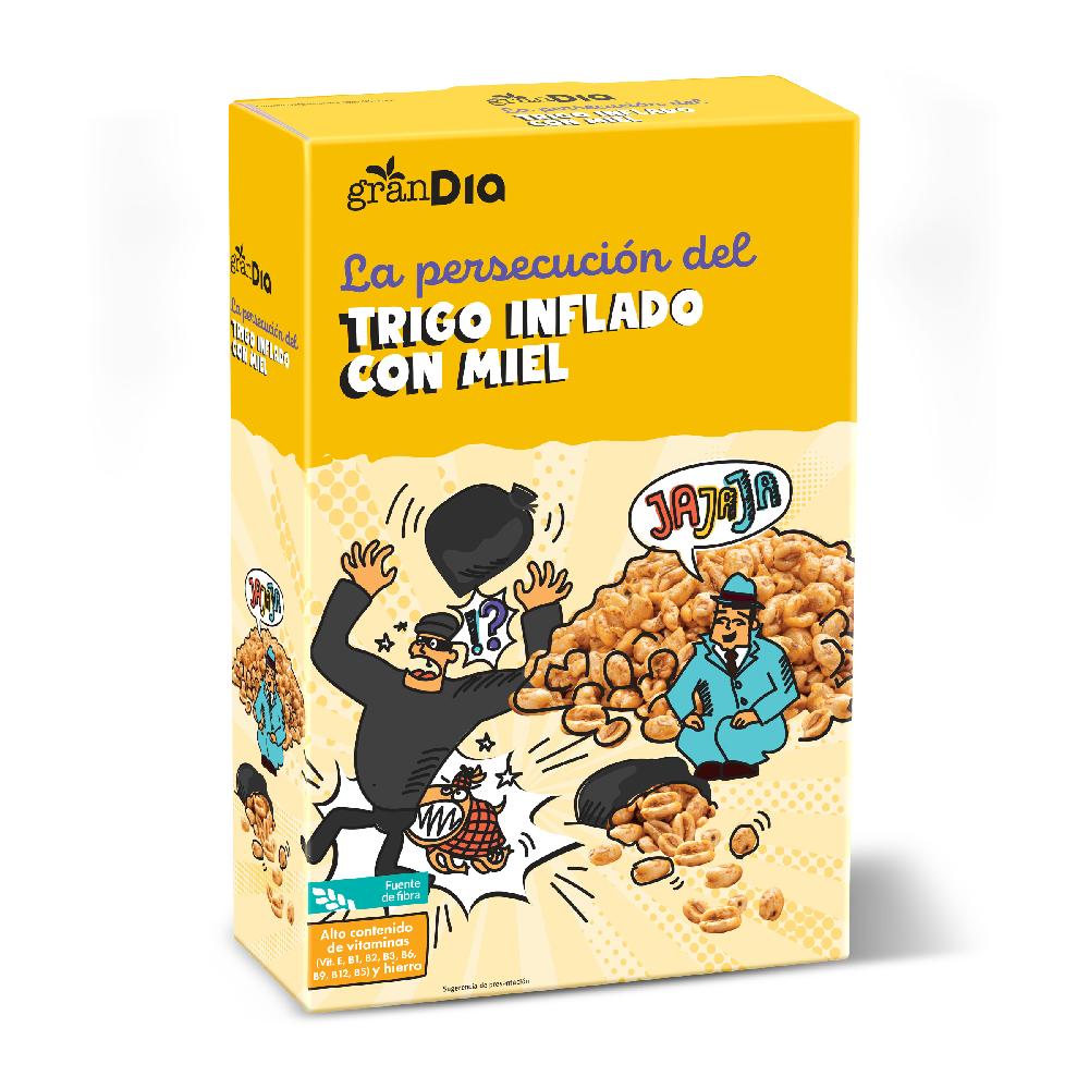 Dia Cereales de trigo inflado con miel Gran Dia caja 500 g