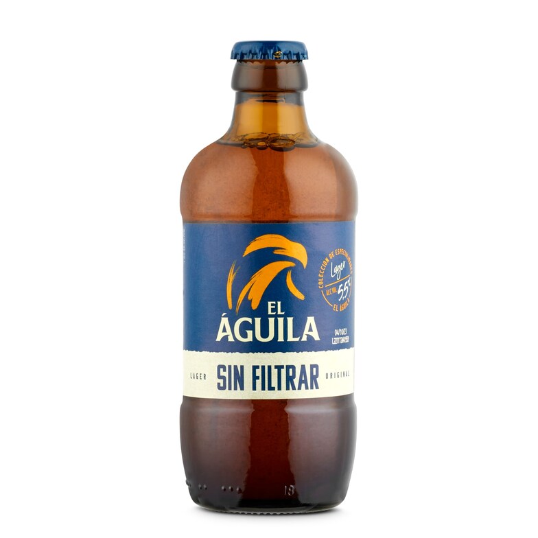 Dia Cerveza lager sin filtrar El aguila botella 33 cl