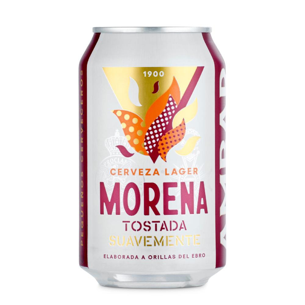 Dia Cerveza morena tostada suavemente Ambar lata 33 cl