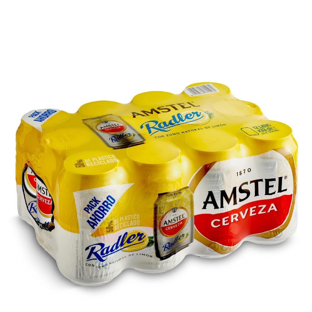 Dia Cerveza radler con limón Amstel lata 12 x 33 cl