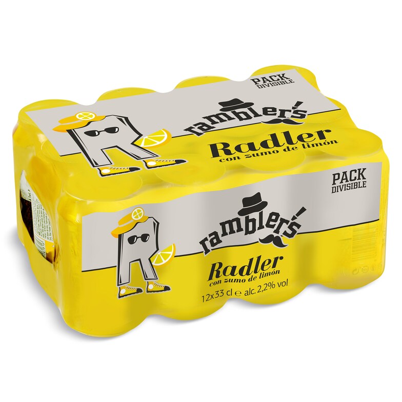 Dia Cerveza radler con zumo de limón Ramblers de Dia pack 12 x 33 cl