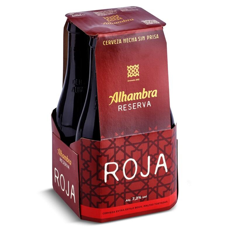 Dia Cerveza roja reserva Alhambra botella 4 x 33 cl
