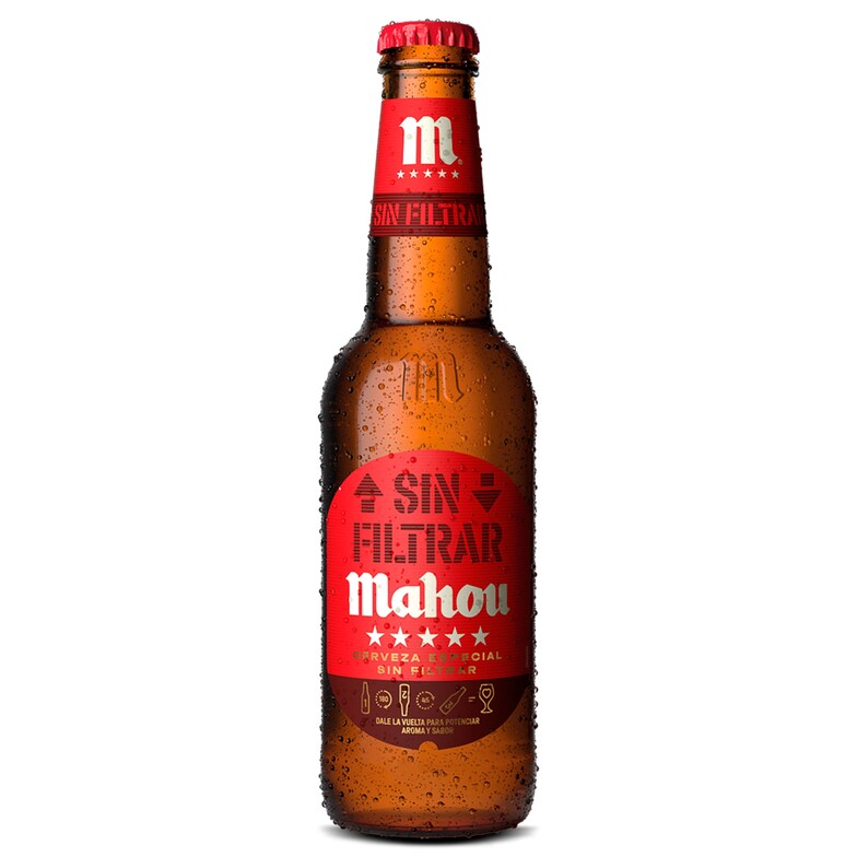 Dia Cerveza Sin Filtrar Mahou 5 Estrellas Botella 33 Cl