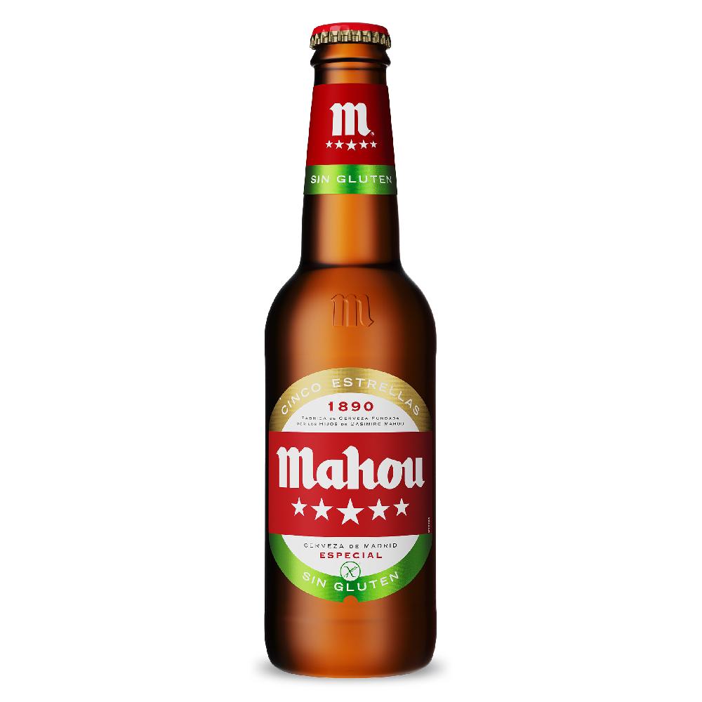 Dia Cerveza sin gluten Mahou 5 Estrellas botella 33 cl