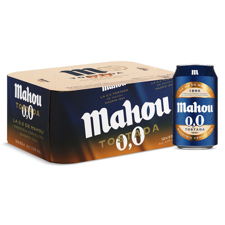 Dia Cerveza Tostada 0 0% Alcohol Mahou Lata 12 X 33 Cl