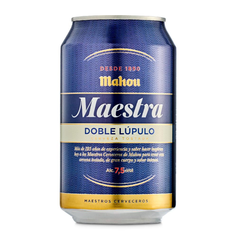 Dia Cerveza tostada doble lúpulo Mahou Maestra lata 33 cl