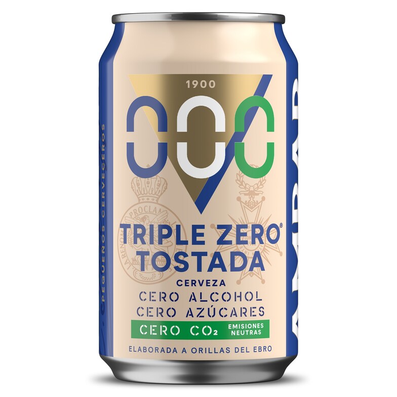 Dia Cerveza Triple Zero Tostada 0.0% Alcohol Ambar Lata 33 Cl