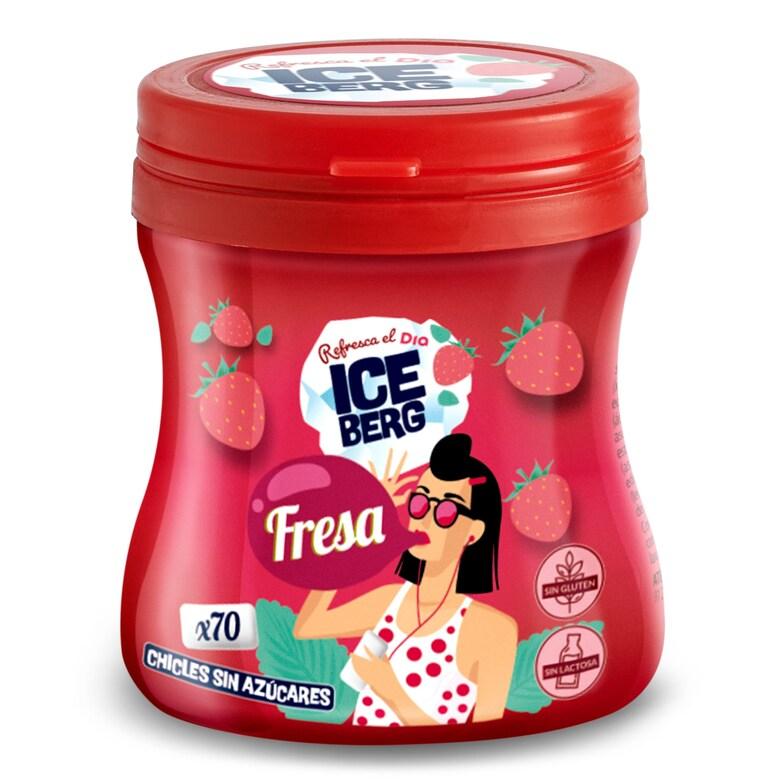 Dia Chicles de fresa sin azúcar Iceberg de Dia bote 70 unidades