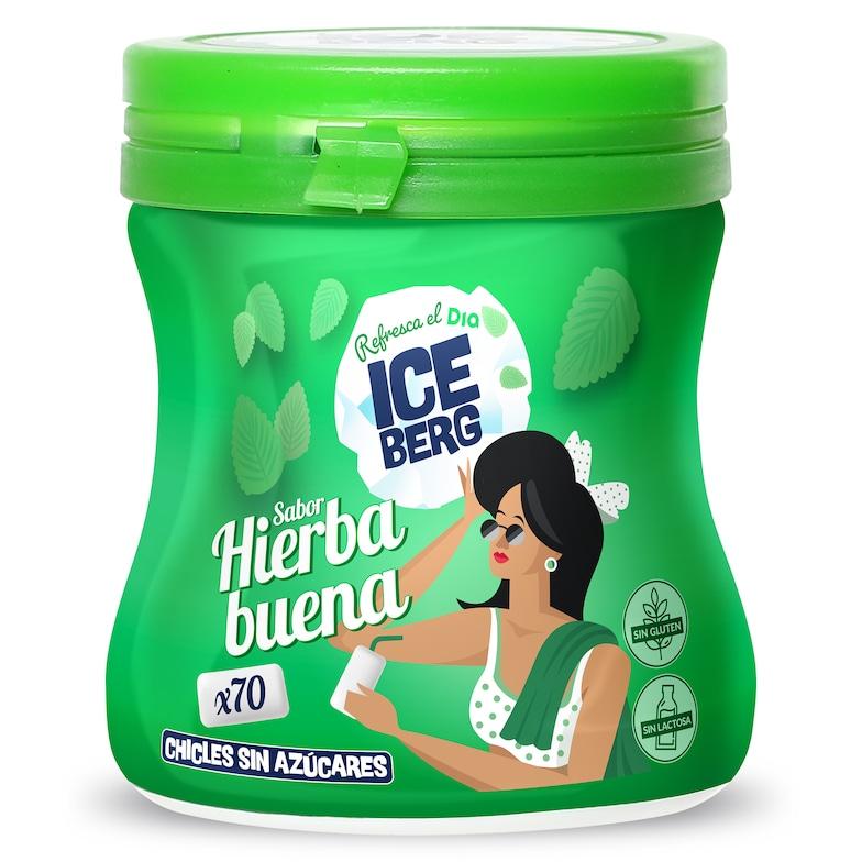 Dia Chicles De Hierbabuena Sin Azúcar Iceberg De Dia Bote 70 Unidades