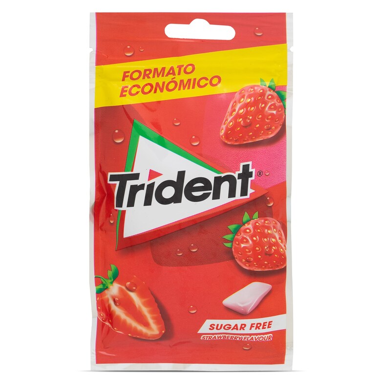 Dia Chicles sabor fresa sin azúcar Trident bolsa 43 g