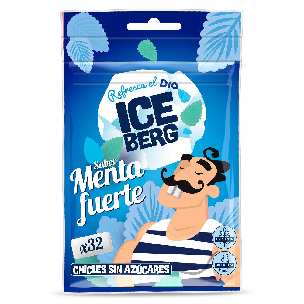 Dia Chicles sabor menta fuerte sin azúcar Iceberg de Dia bolsa 44.8 g