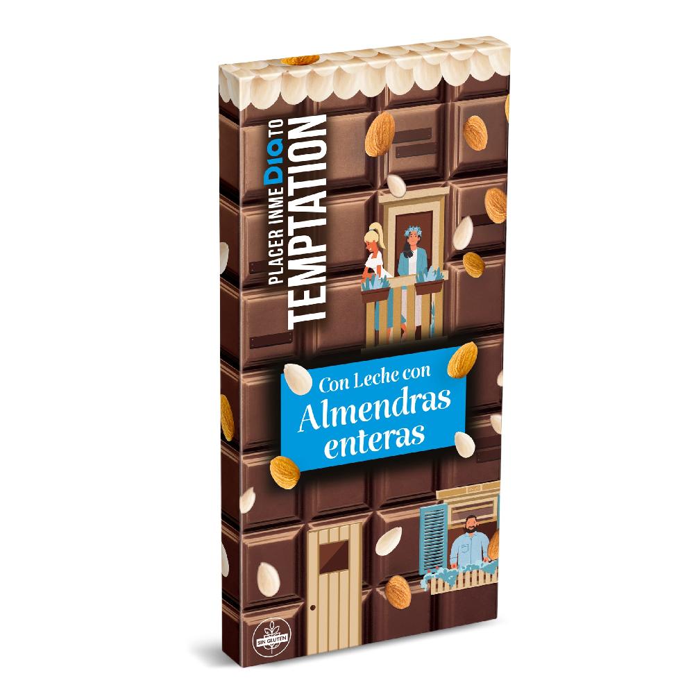 Dia Chocolate con leche y almendras enteras Temptation de Dia 200 g