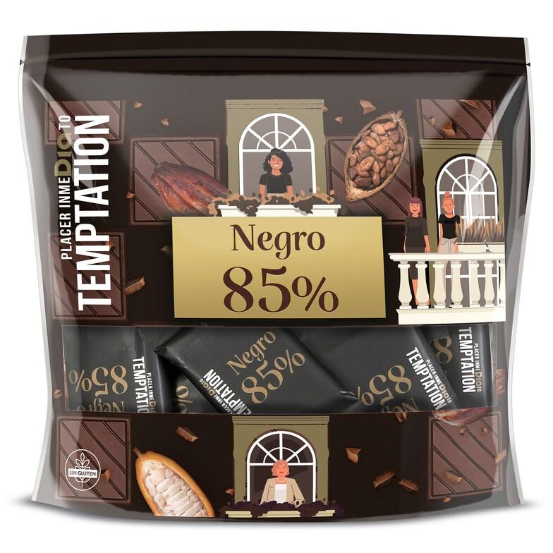 Dia Chocolate negro 85% cacao en porciones Temptation de Dia bolso 176 g