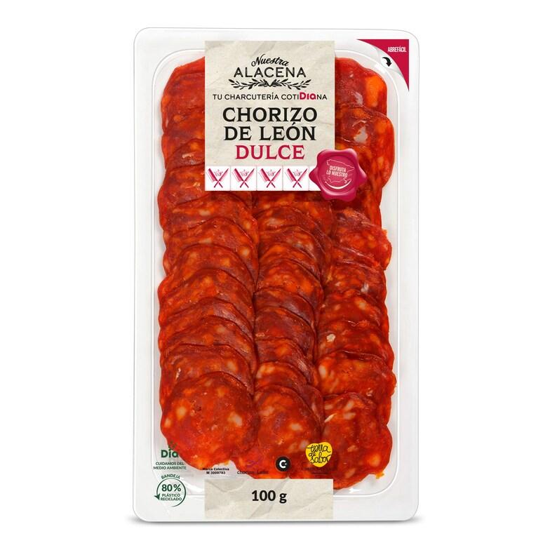 Dia Chorizo de león dulce Nuestra Alacena de Dia bandeja 100 g