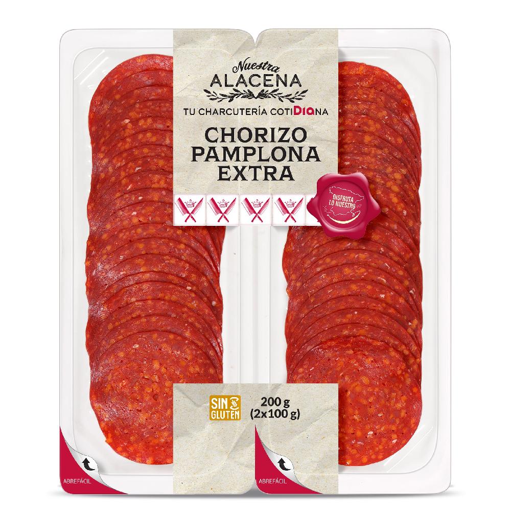 Dia Chorizo de pamplona extra Nuestra Alacena de Dia bandeja 2 x 100 g