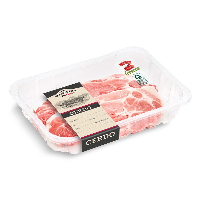 Dia Chuleta de aguja de cerdo Selección de Dia bandeja 600 g aprox