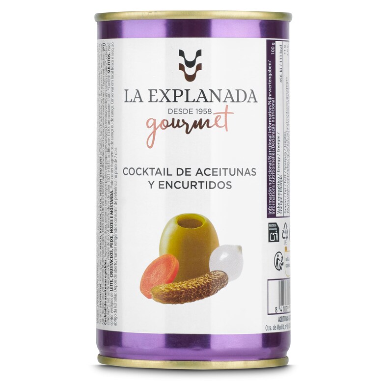Dia Cocktail de aceitunas y encurtidos La explanada lata 185 g