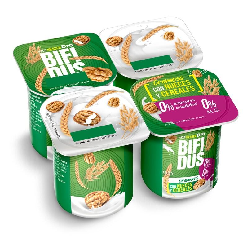 Dia Cremoso desnatado con nueces y cereales Bífidus Dia pack 4 x 125 g