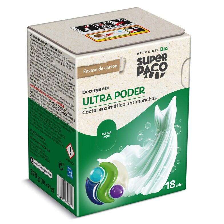 Dia Detergente Máquina Ultra Poder Super Paco De Dia Caja 18 Unidades