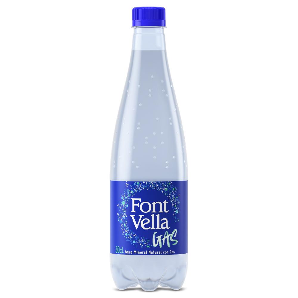 Dia Agua con gas Font Vella botella 50 cl
