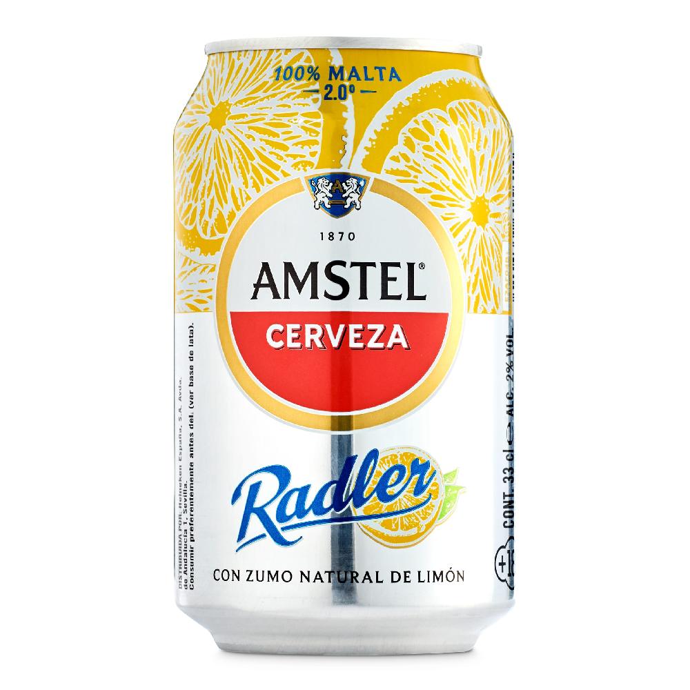 Dia Cerveza radler con limón Amstel lata 33 cl