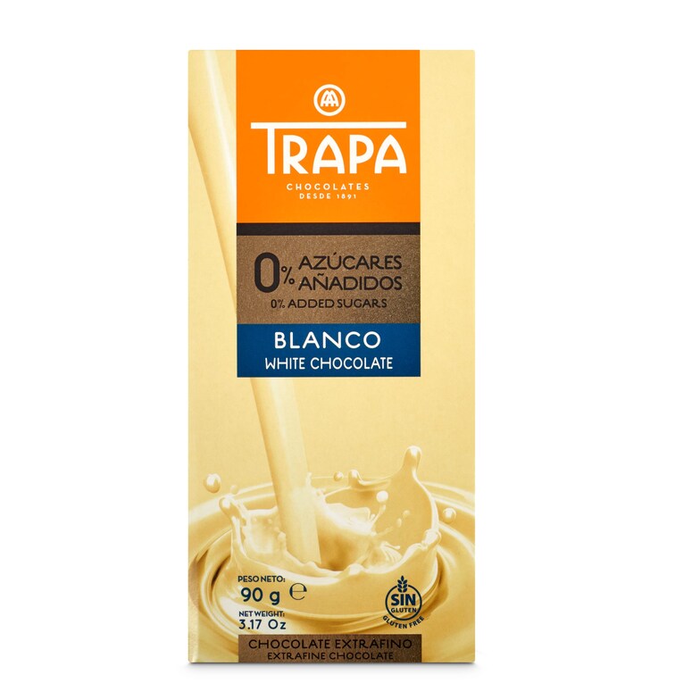 Dia Chocolate Blanco Sin Azúcar Añadido Trapa 90 G