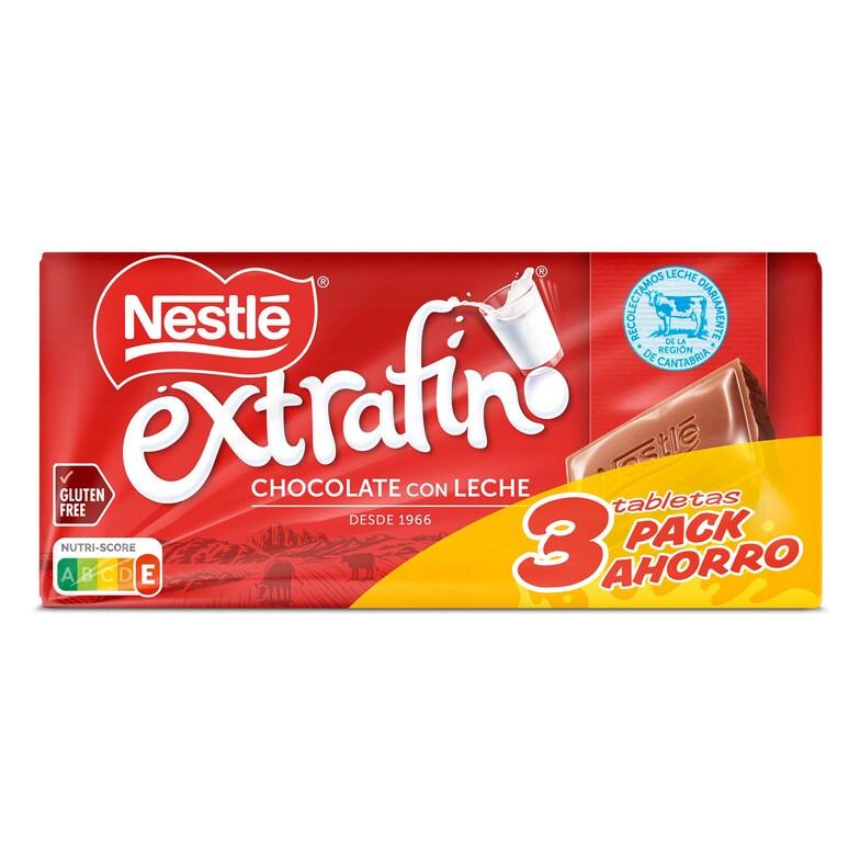 Dia Chocolate con leche Nestlé Extrafino 3 x 125 g