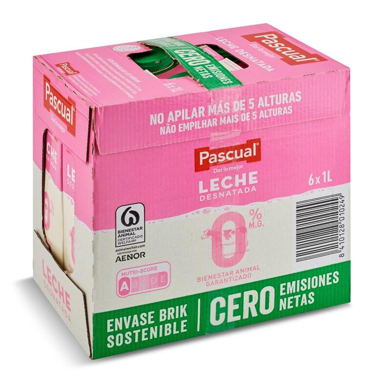 Dia Leche Desnatada Pascual Brik 6 X 1 L