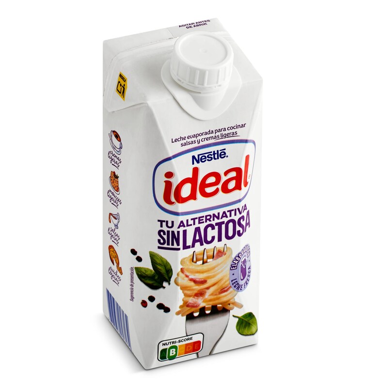 Dia Leche Evaporada Sin Lactosa Ideal Brik 525 G
