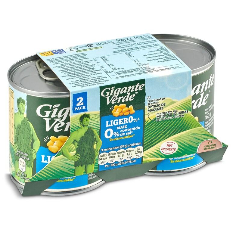 Dia Maíz ligero 0% sal Gigante Verde lata 2 x 140 g
