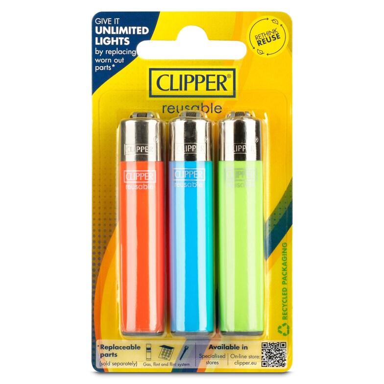 Dia Mechero Recargable Clipper Blister 3 Unidades